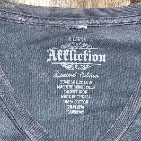 Vintage Affliction grey t-shirt - Picture 4 of 6